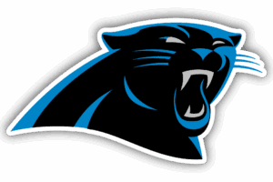 Logo of a roaring black panther with blue accents on a black background.