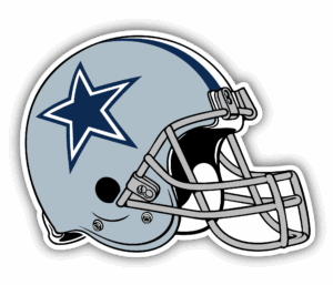 Dallas Cowboys football helmet with star logo.