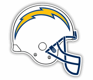 Logo of the Los Angeles Chargers football helmet.