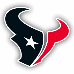 Houston Texans logo with bull head and star.