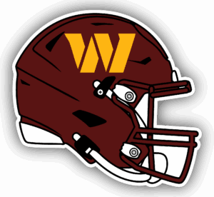 Maroon football helmet with a gold 'W' logo.