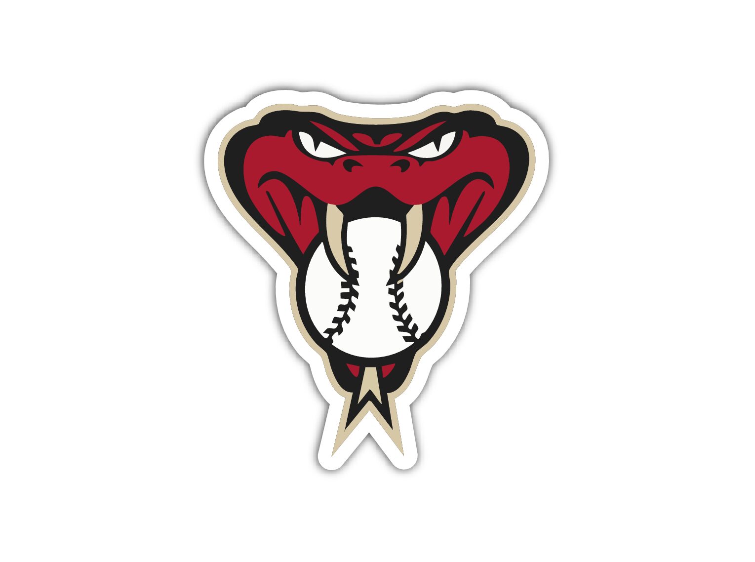 Arizona Diamond Backs Logo - Head - Vinyl Sticker